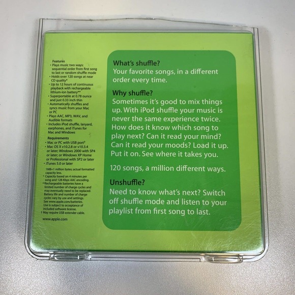 Apple iPod shuffle 1st Generation White (512MB) MA133LL/A New Sealed - Picture 6 of 6